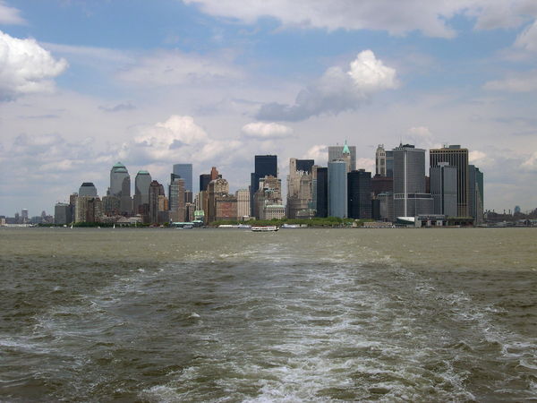 Downtown vue du ferry vers Staten Island