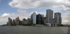 Downtown vue du ferry vers Staten Island